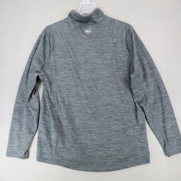 Vineyard Vines Sankaty Performance 1/4 Zip Pullover Gray Medium Preppy Logo - Picture 4 of 6